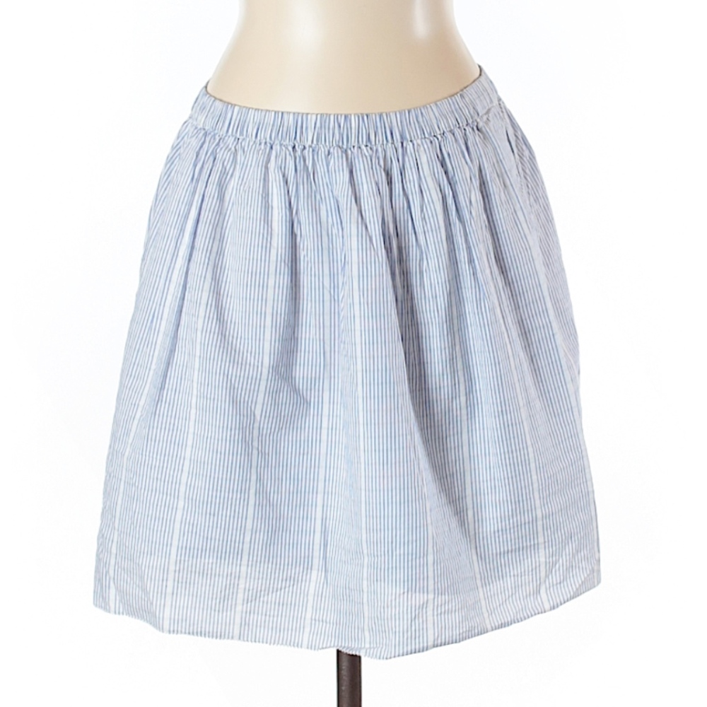 Blue and White Striped J. Crew Skirt